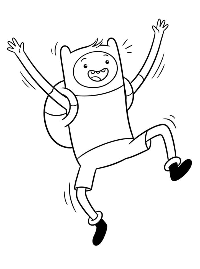Finn Adventure Time Melompat