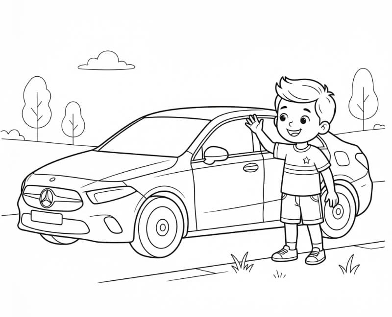 Mercedes dan anak laki-laki