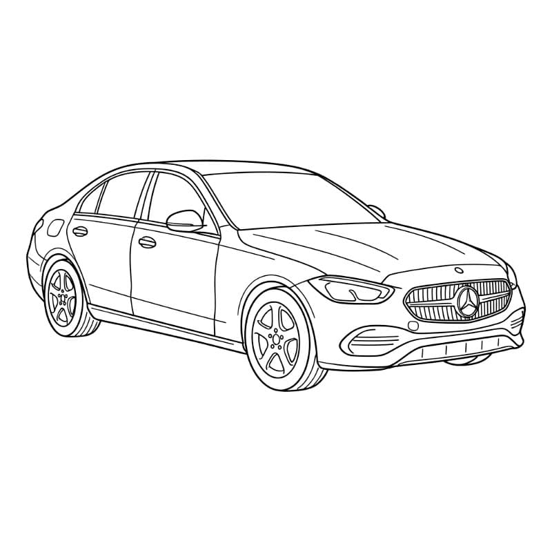 Mobil Mercedes dan anak-anak