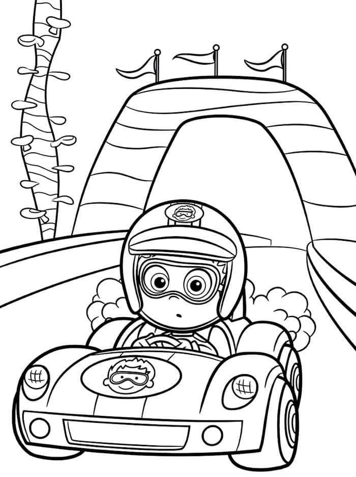 Nonny di dalam mobil balap
