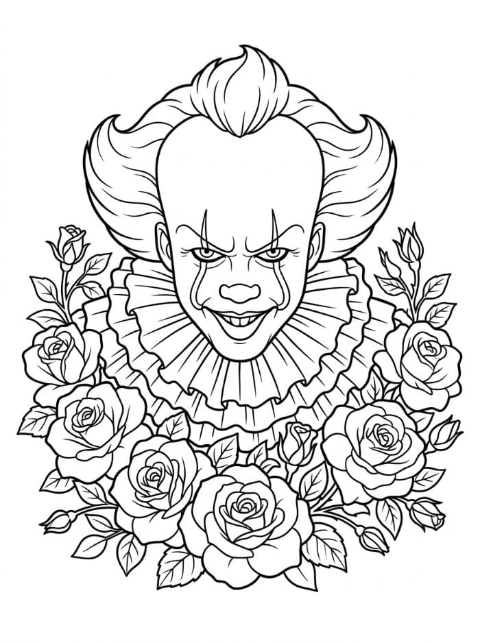 Pennywise dengan Bunga Mawar