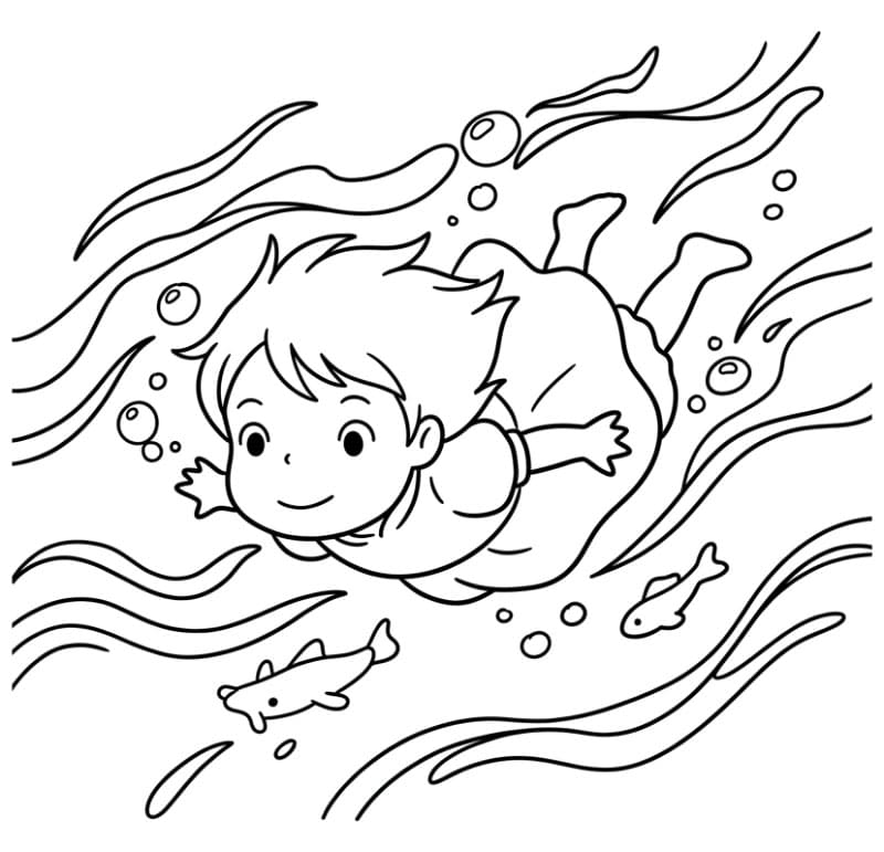 Ponyo berenang