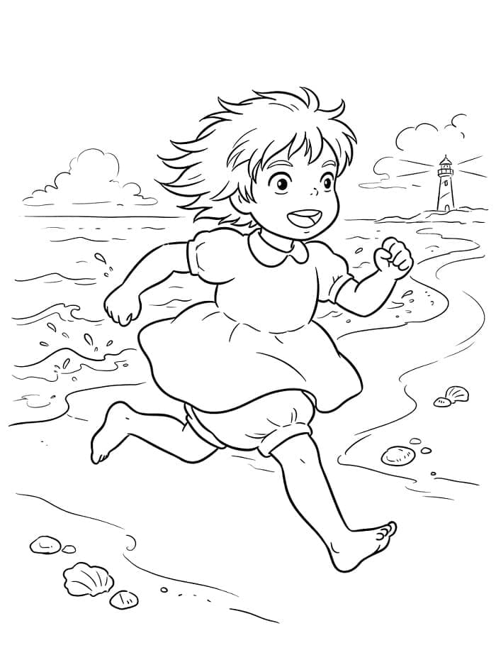 Ponyo berlari gratis