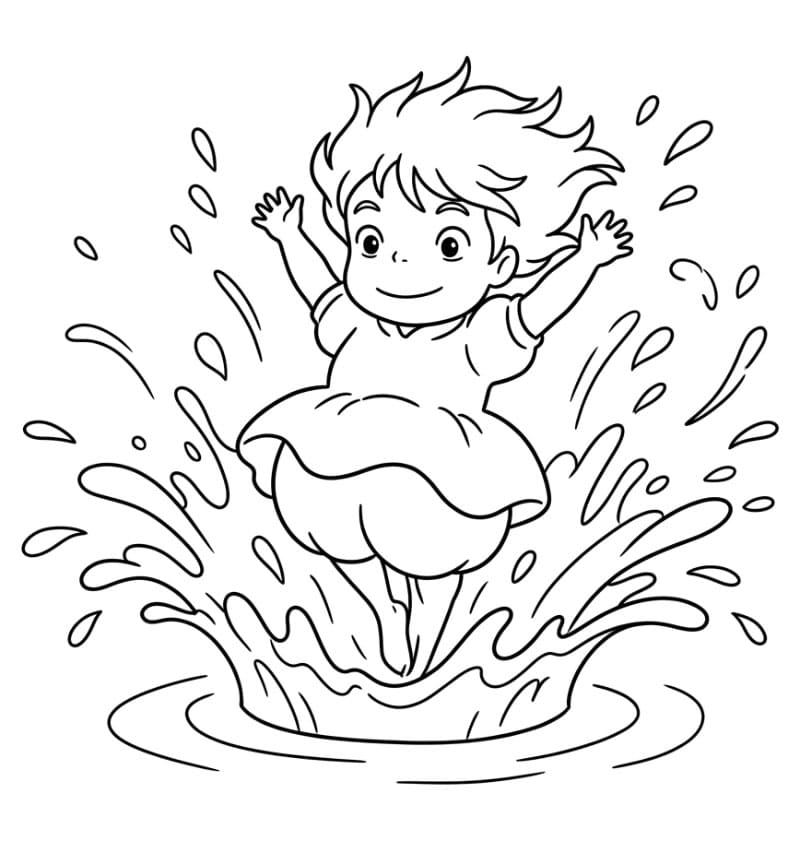 Ponyo bermain air