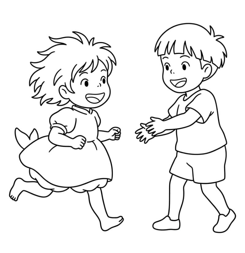 Ponyo bersama Sosuke
