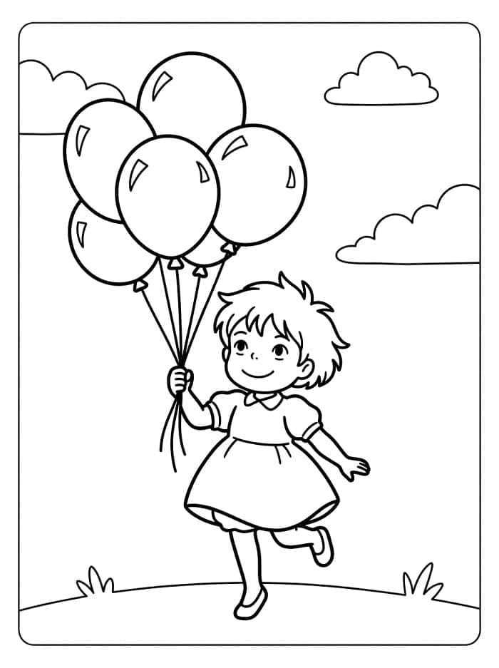 Ponyo dan balon