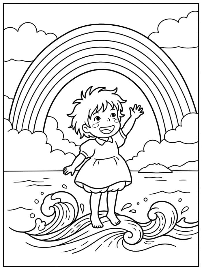 Ponyo dan pelangi