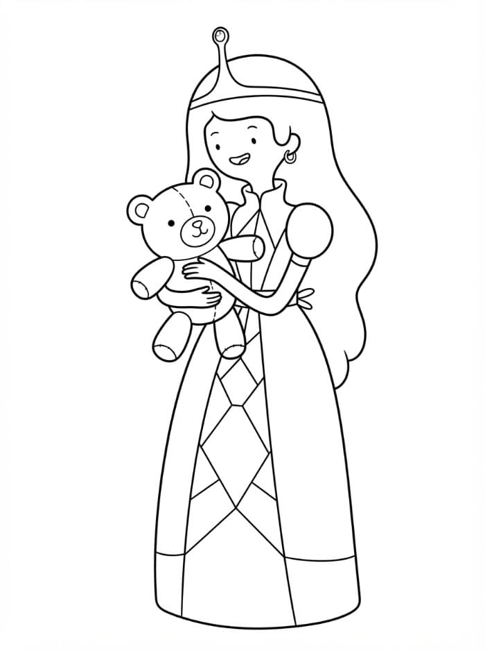 Princess Bubblegum Memegang Boneka Beruang
