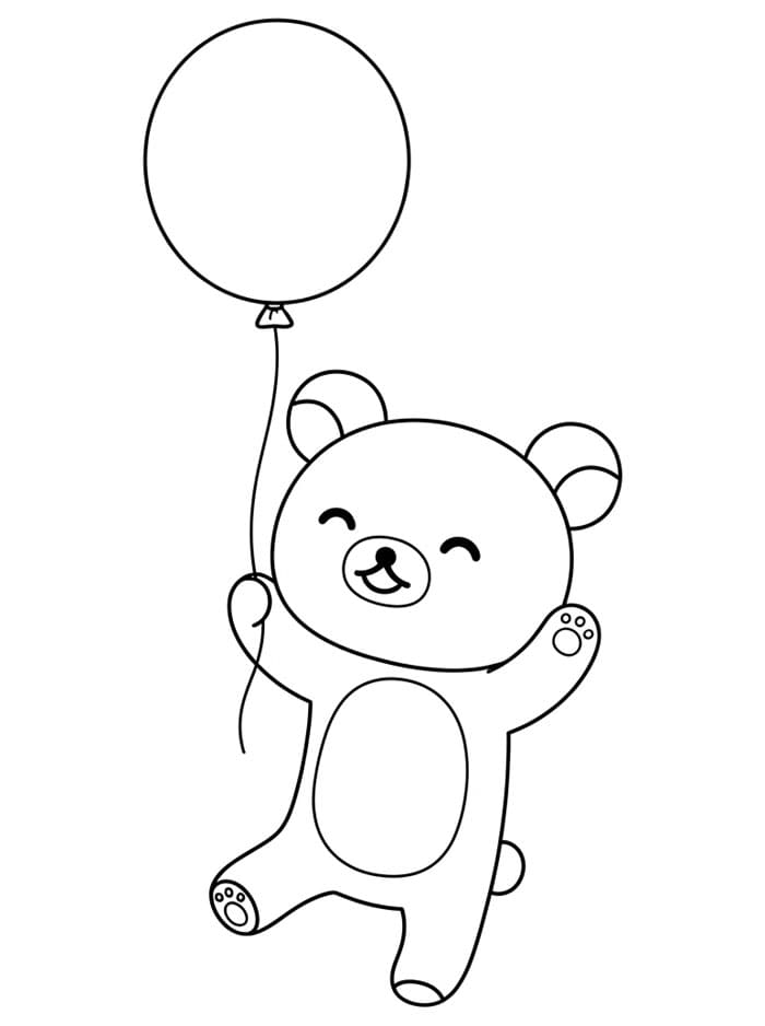 Rilakkuma bermain balon