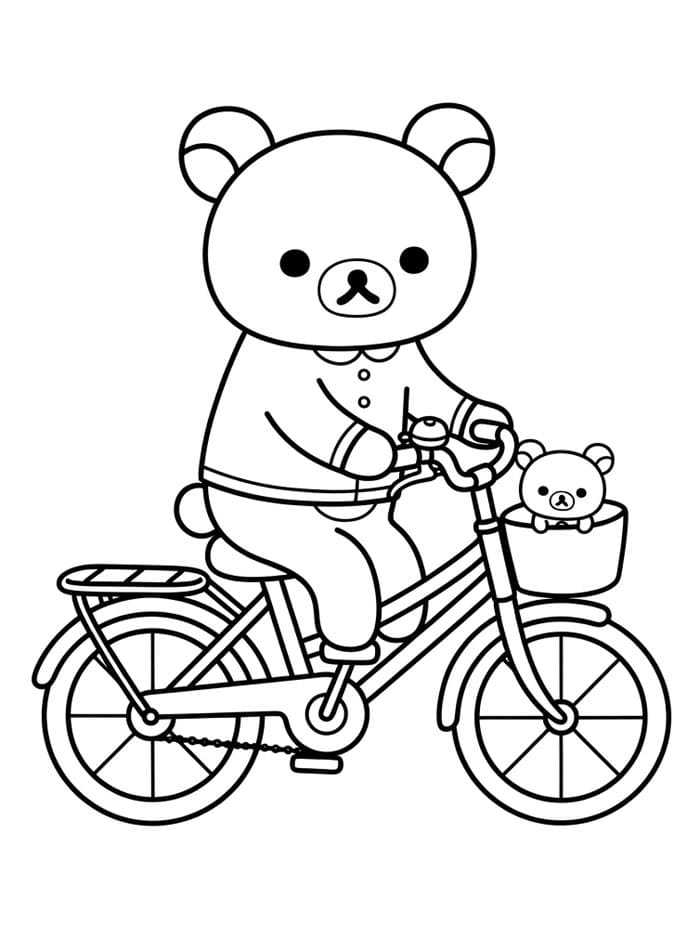 Rilakkuma dengan sepeda