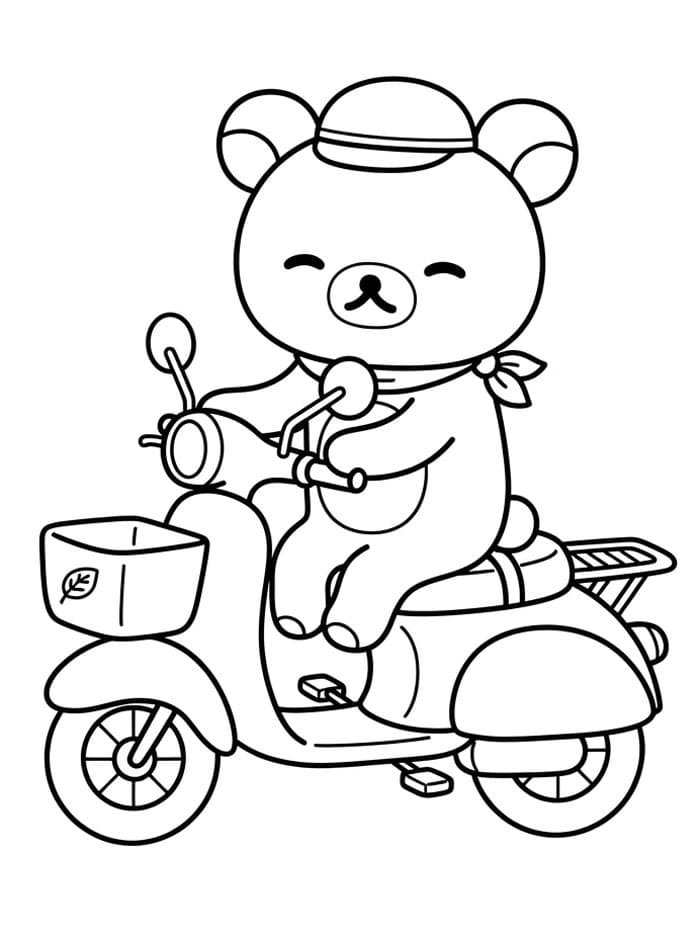 Rilakkuma dengan skuter