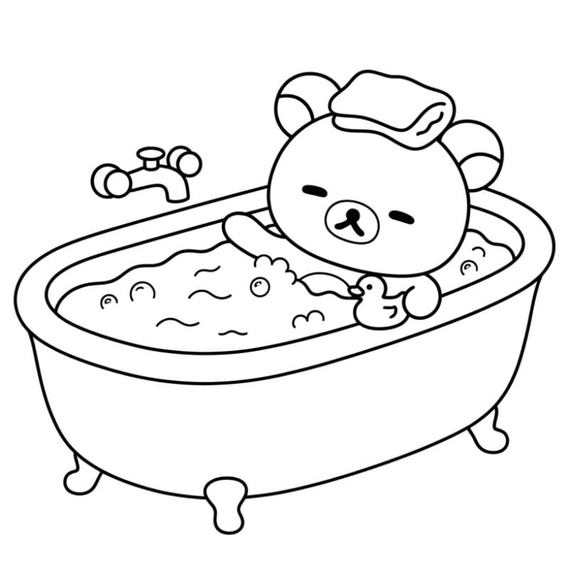 Rilakkuma di kamar mandi