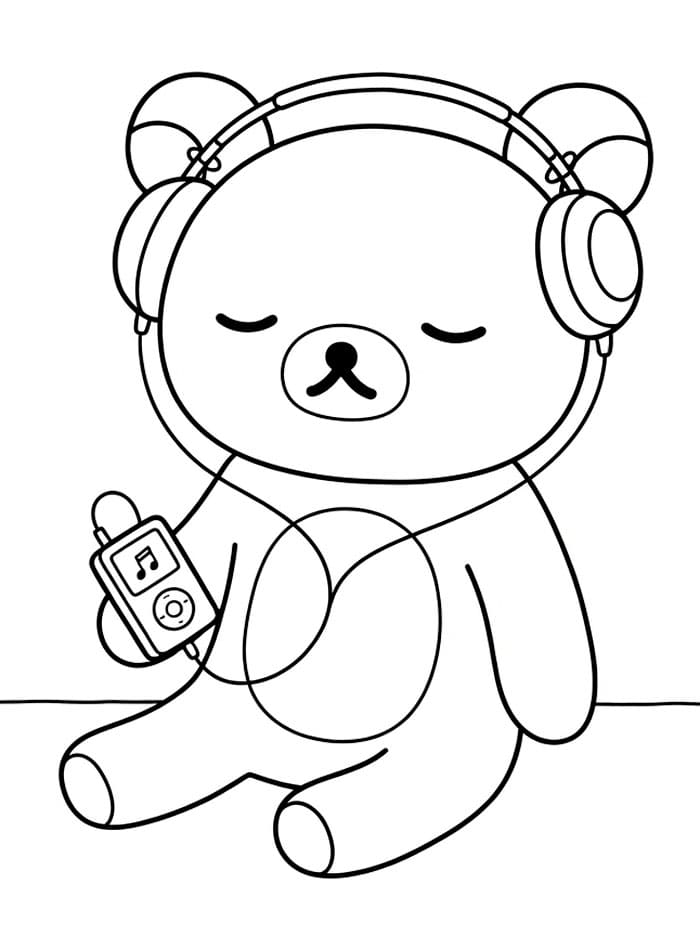Rilakkuma mendengarkan