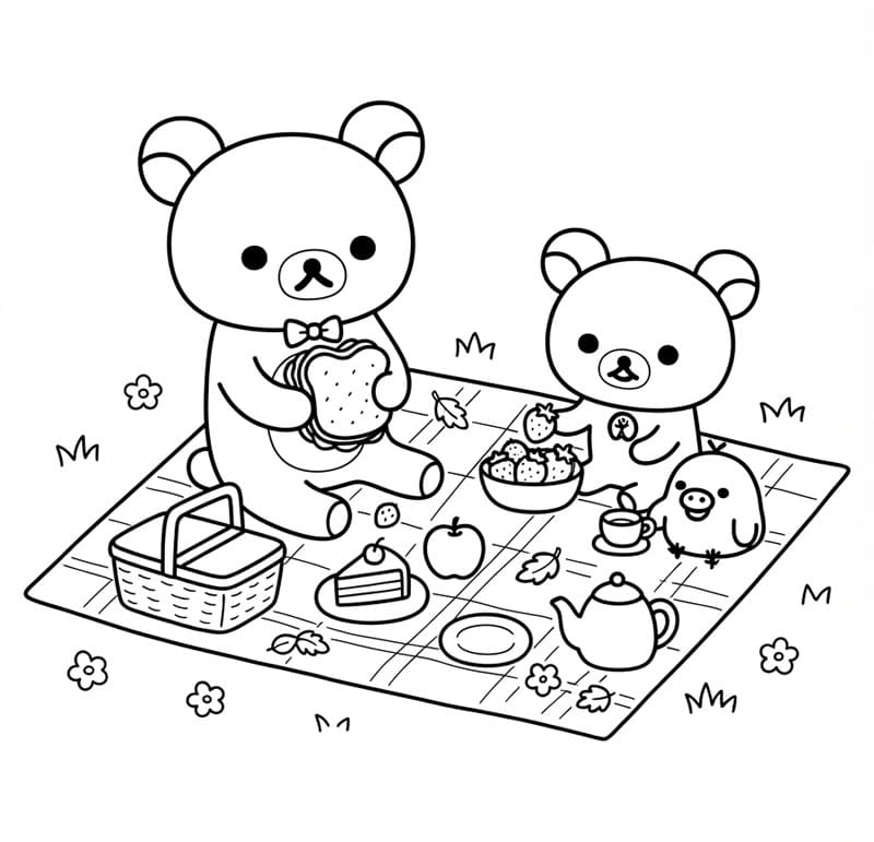 Rilakkuma saat piknik
