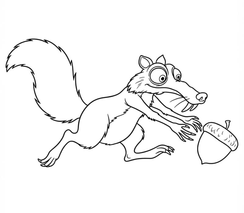 Scrat Mengejar Biji Ek