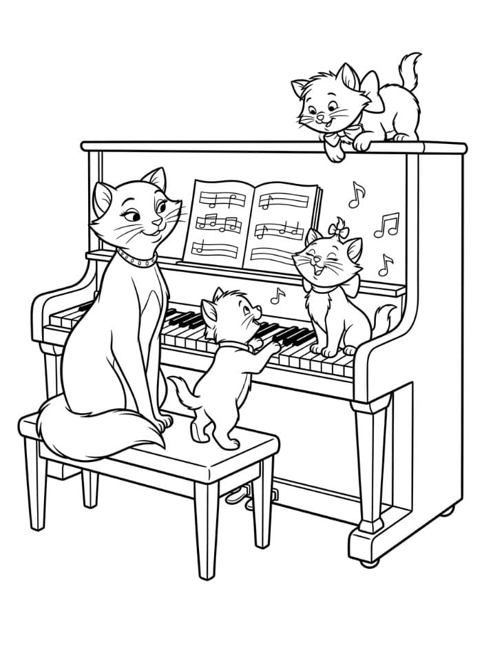 The Aristocats dengan piano
