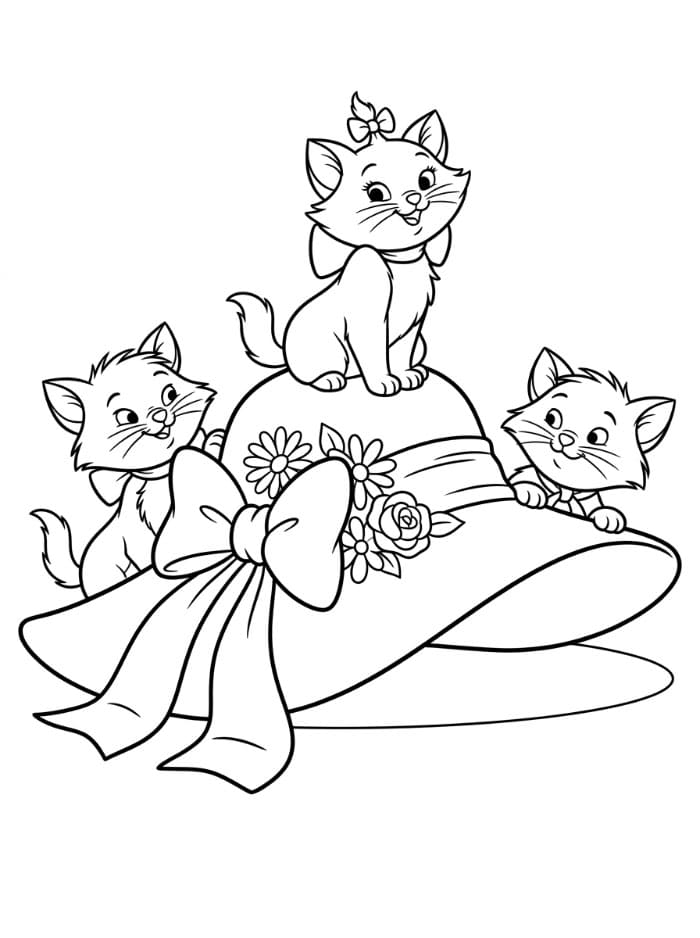 The Aristocats dengan topi besar